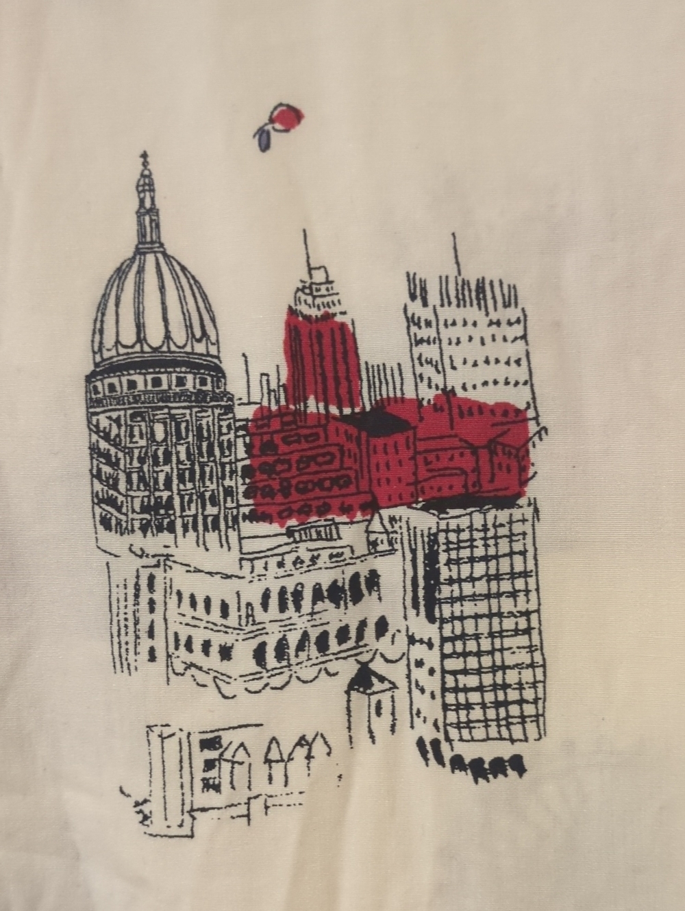 Talbots Travel Scene Button Down - Picture 3 of 4